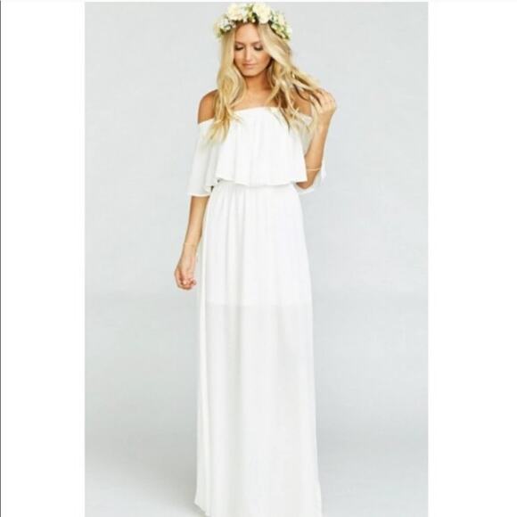 Show Me Your Mumu Hacienda Maxi Dress white NWT S - Picture 4 of 5